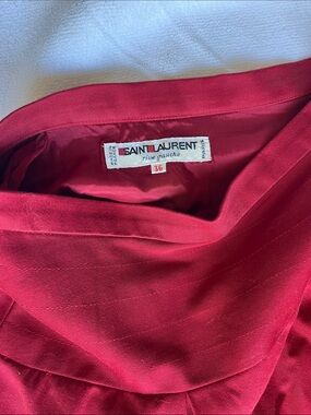 Saint Laurent Red A-Line Skirt